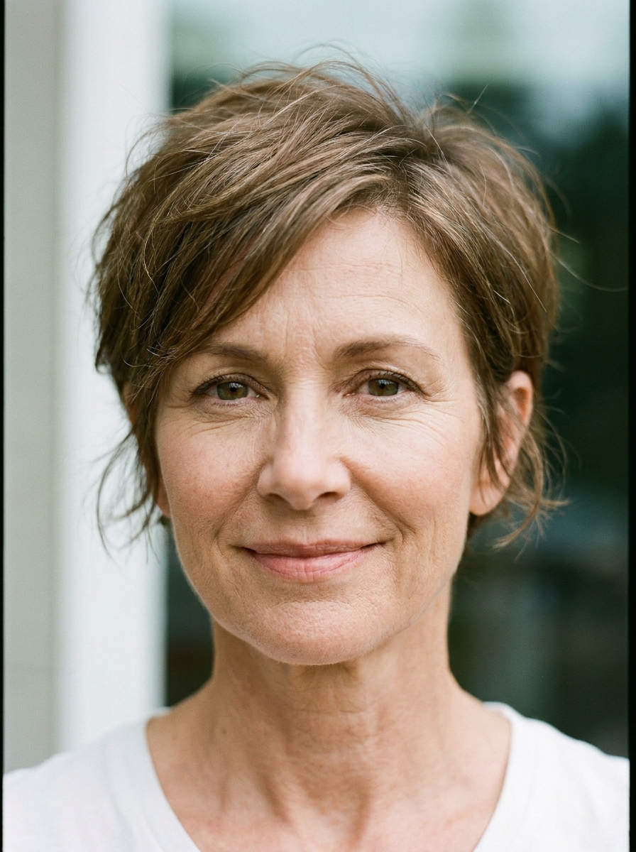 Moderner Undone Pixie als Frisuren für kurze Haare ab 50 Inspiration 2026